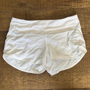 Lululemon Speed up Shorts 4” white